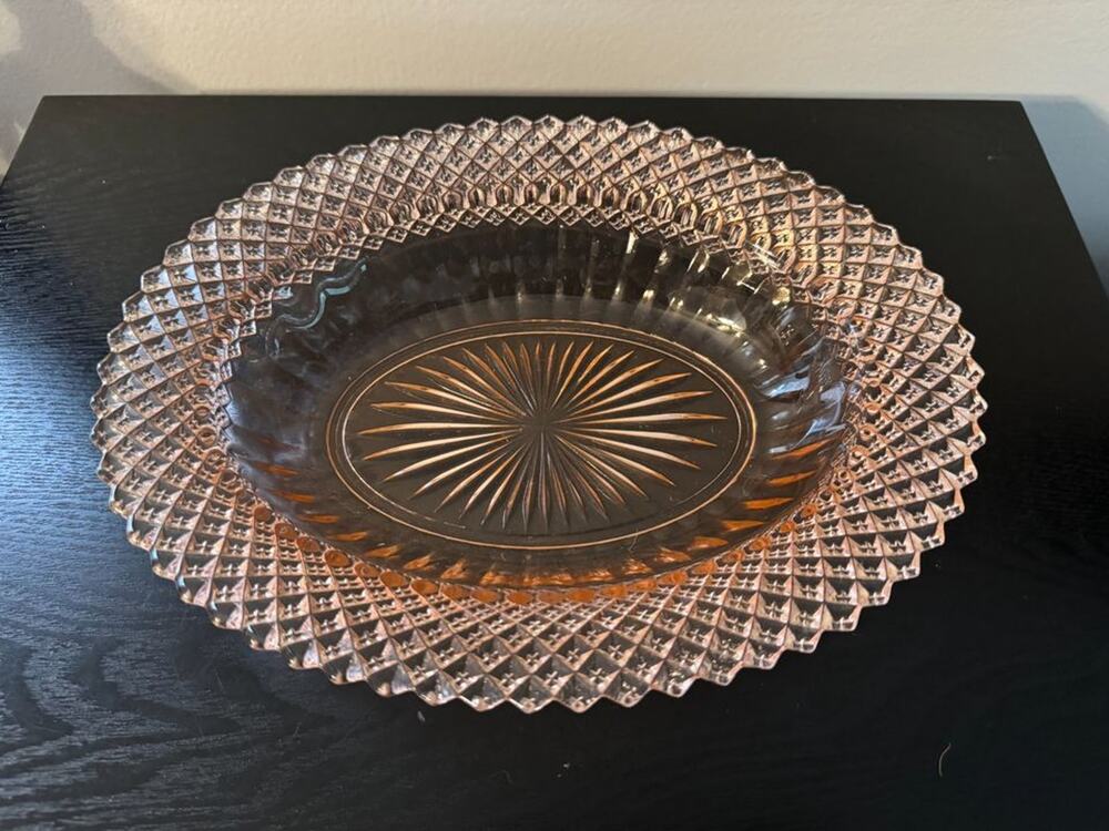 Vintage Anchor Hocking Miss America Pink Oval Vegetable Bowl